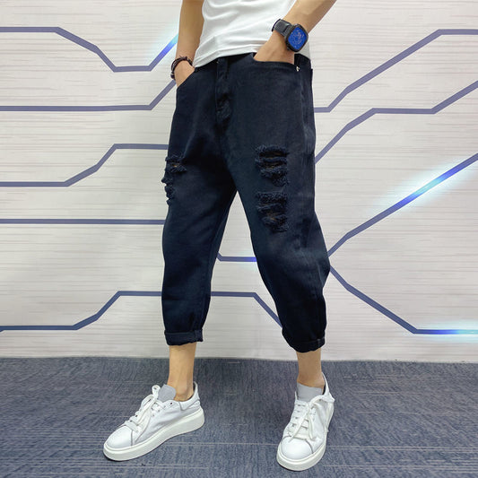 Casual Loose Fit Teenager Denim Pants
