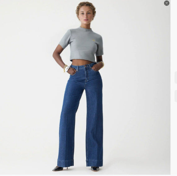 High Elastic Mid Waist Fashion Jeans