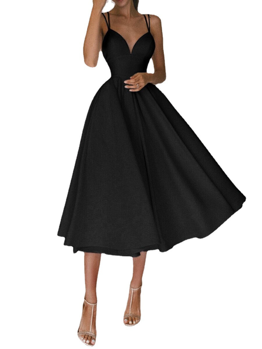 Sexy V-neck Suspender Dress For Women