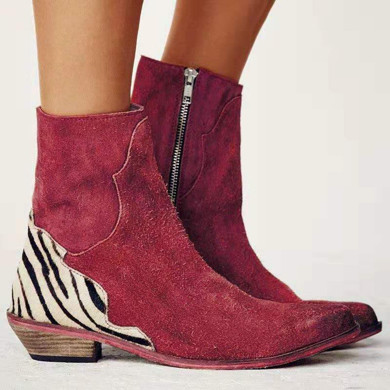 Chunky Low-heel Boots For Women