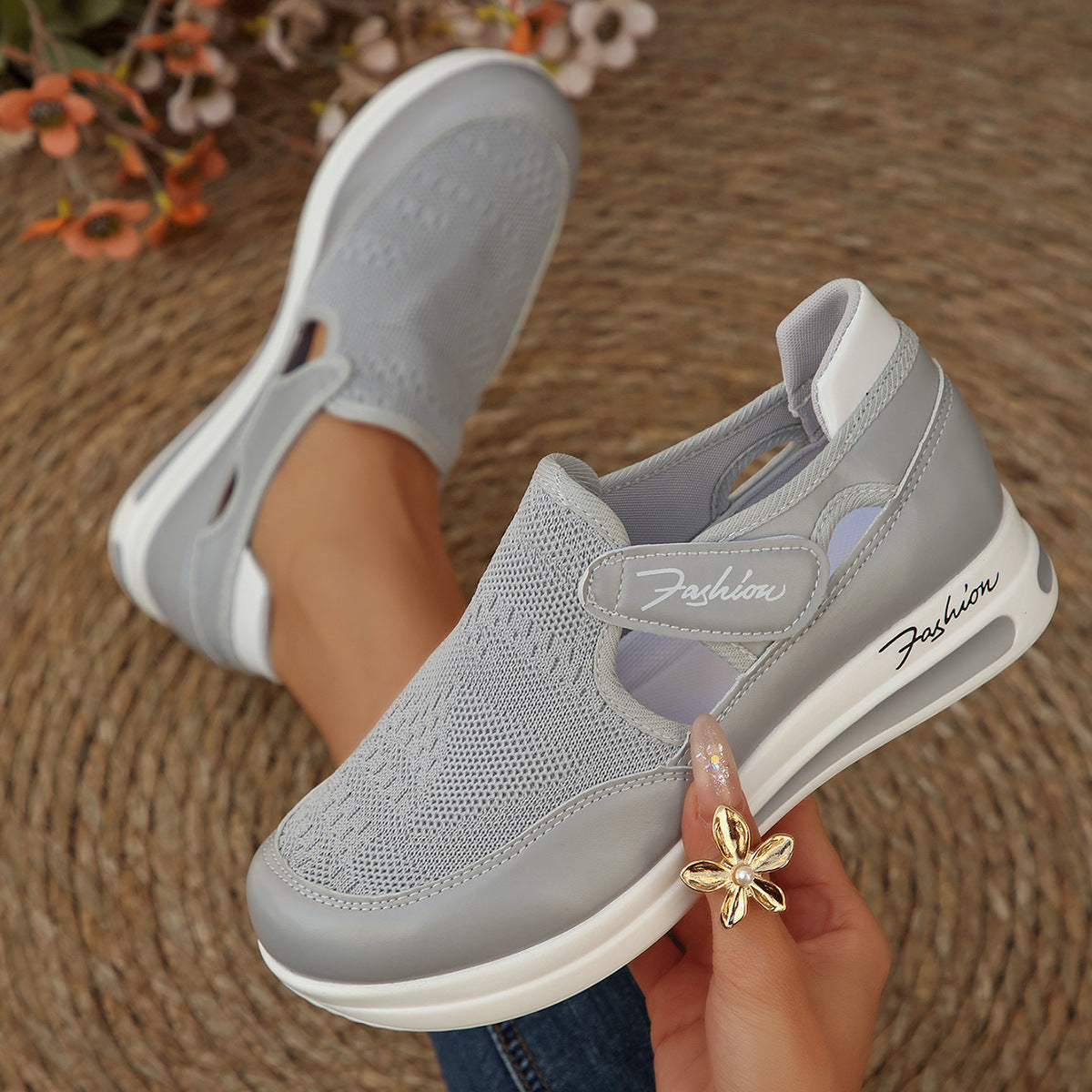 Breathable Velcro Casual Women's Shoes