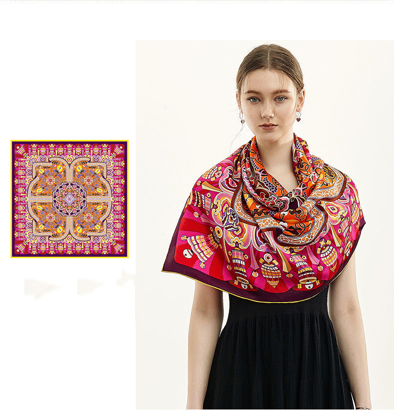 Silk Scarf Large Square for Women – 100% Pure Silk Luxury Shawl