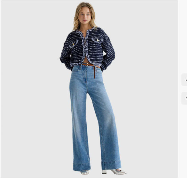 High Elastic Mid Waist Fashion Jeans