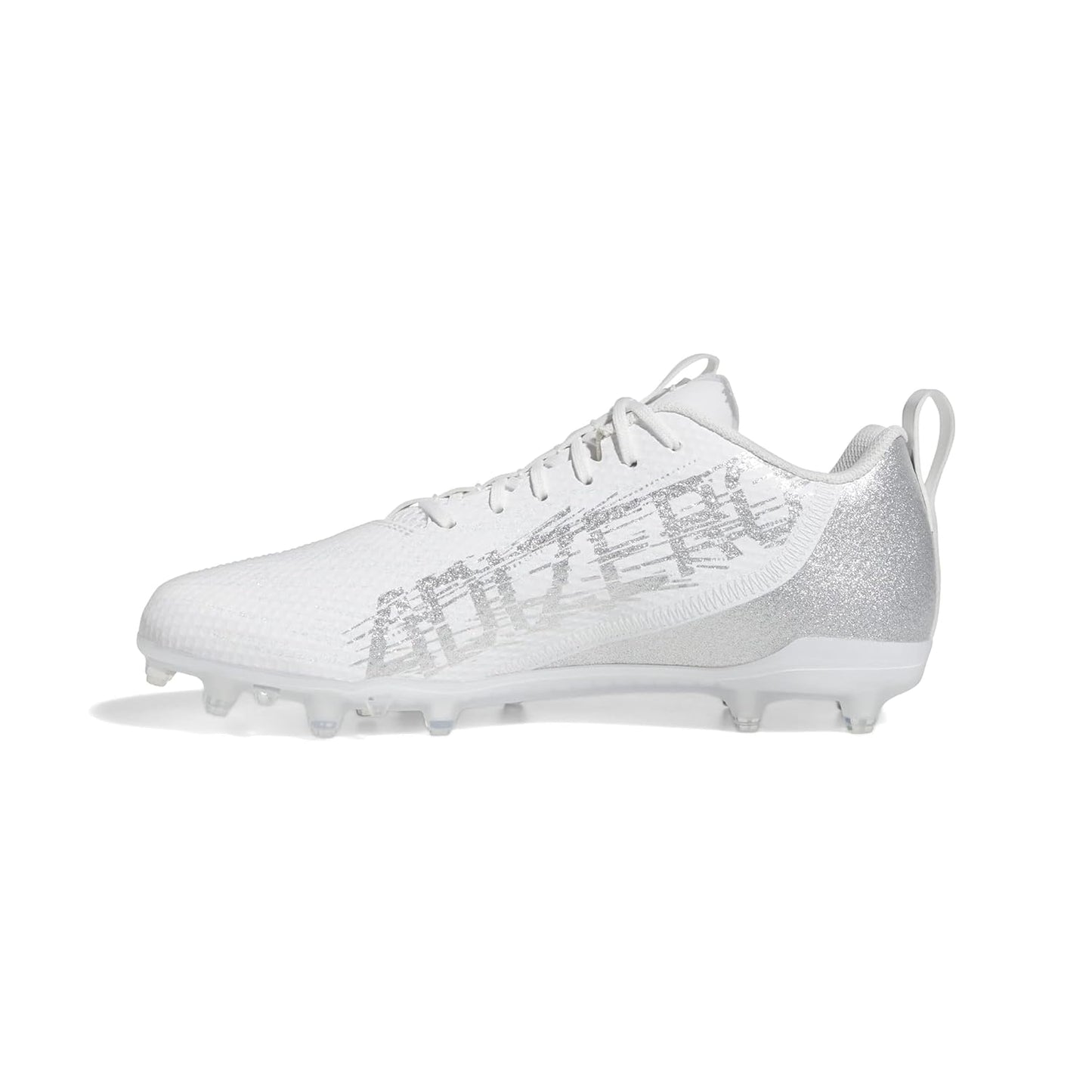  Men's Adizero Spark Football Shoe White Silver Metallic White  