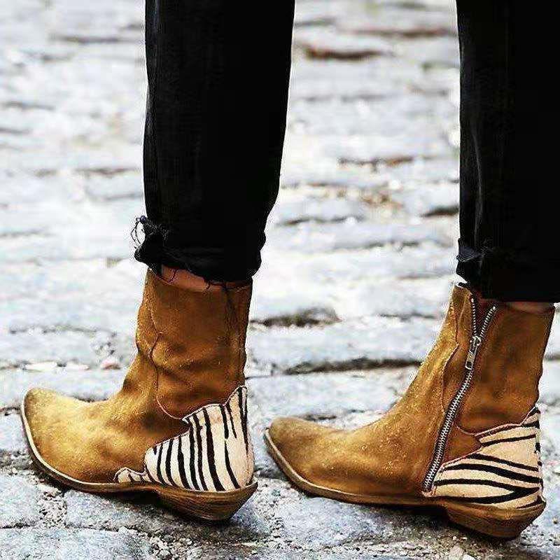 Chunky Low-heel Boots For Women