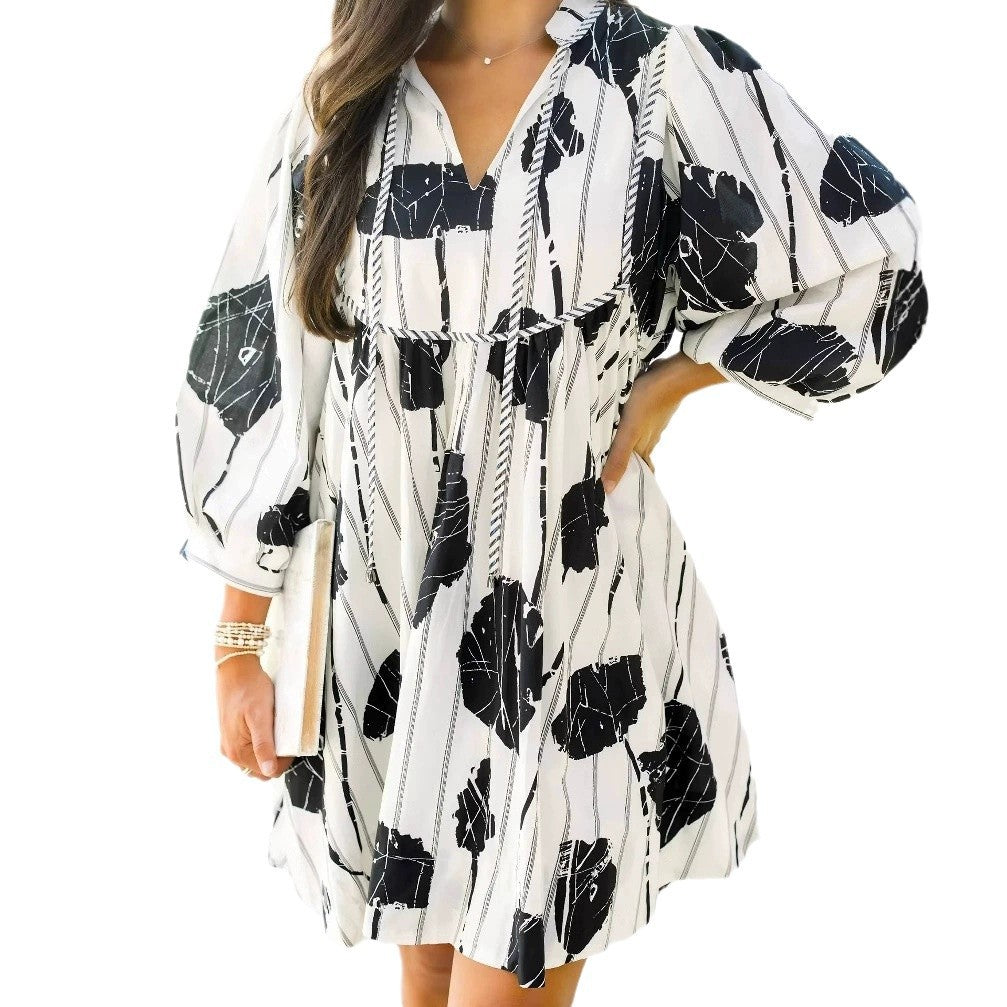 Summer Women’s Printing Fairy Dress – Lightweight Spring & Summer Strap Dress