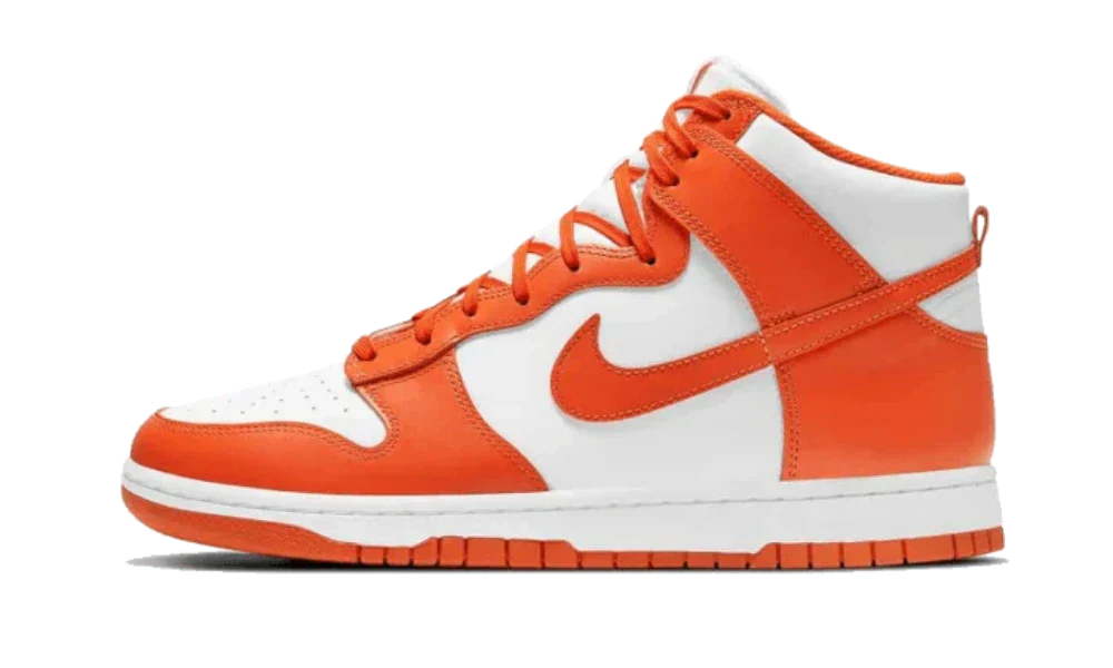   Dunk High Shoes White Orange Blaze  