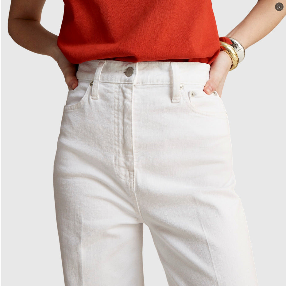 High Elastic Mid Waist Fashion Jeans