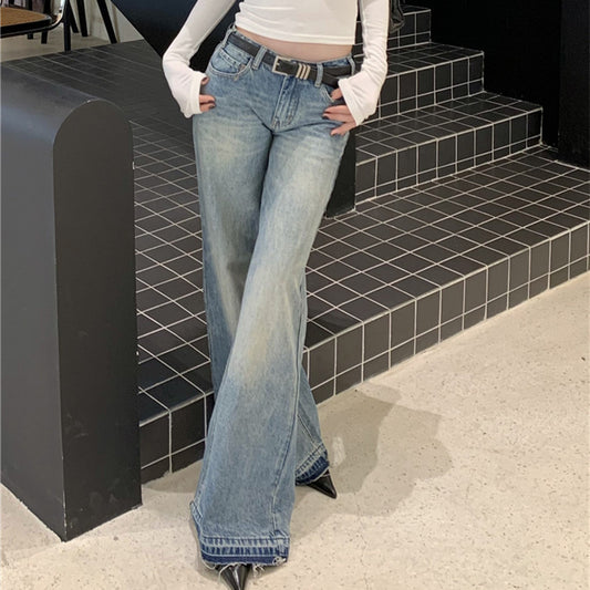 Loose Fit High Waist Fashion Trousers