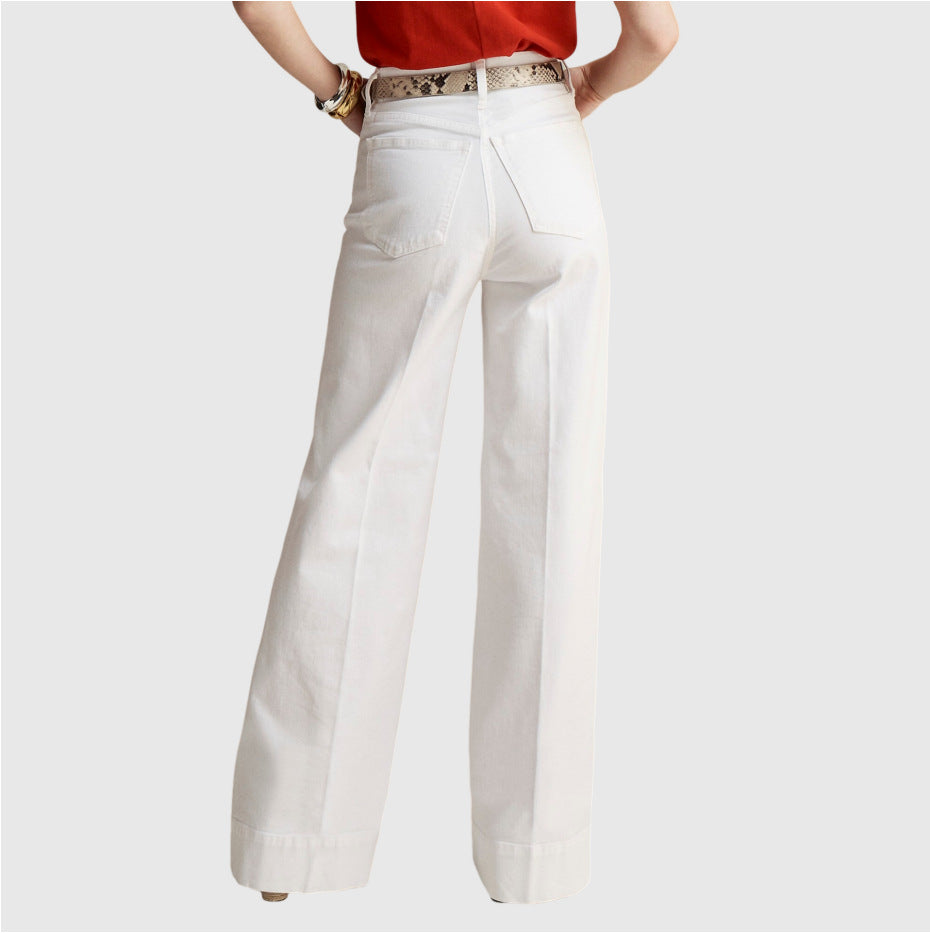 High Elastic Mid Waist Fashion Jeans