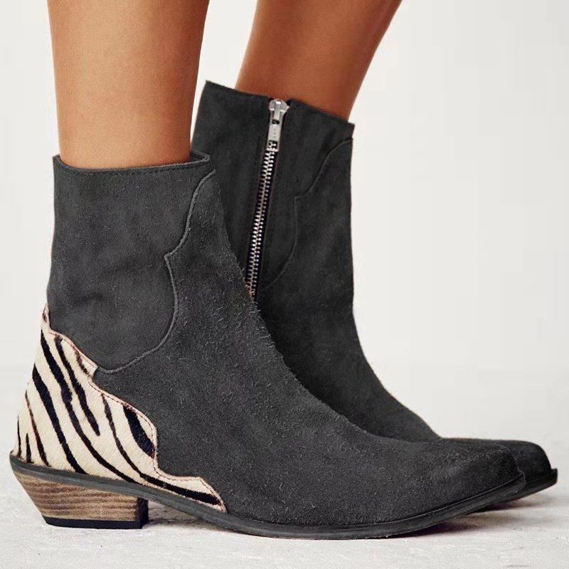 Chunky Low-heel Boots For Women