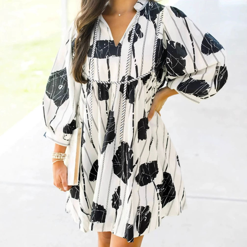 Summer Women’s Printing Fairy Dress – Lightweight Spring & Summer Strap Dress